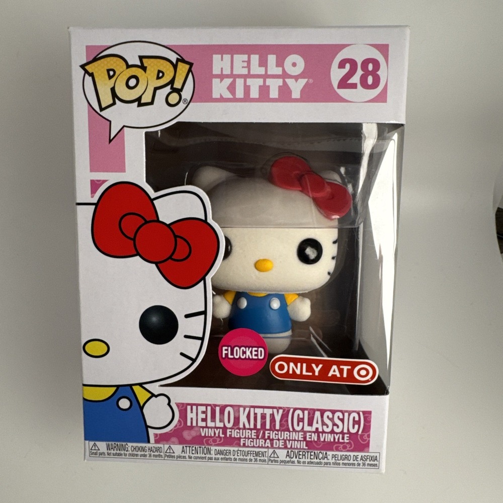 Funko POP Hello Kitty #28 Flocked Target Exclusive w/soft protector New